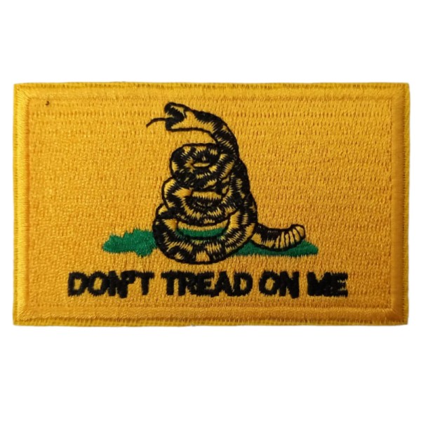PARCHE BORDADO BANDERA DE GADSDEN "DON´T TREAD ON ME" AMARILLO