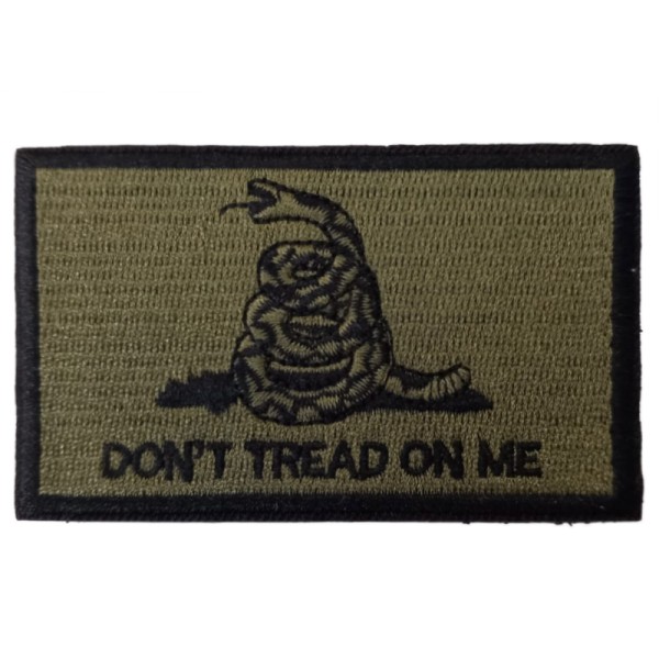 PARCHE BORDADO BANDERA DE GADSDEN "DON´T TREAD ON ME" VERDE