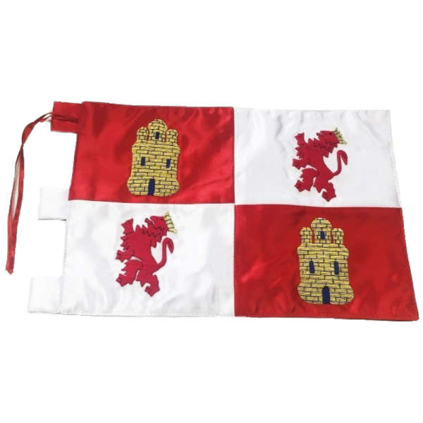 BANDERA COMUNIDAD DE CASTILLA Y LEON (SOBREMESA) BORDADA