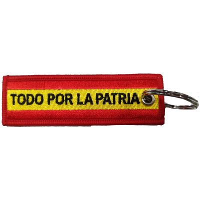 LLAVERO MICRO BORDADO CINTA GUARDIA CIVIL "TODO POR LA PATRIA"