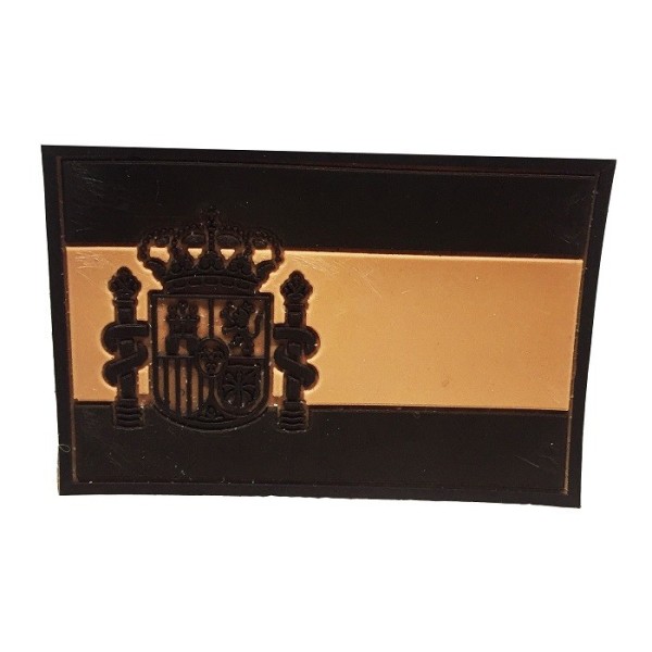 PARCHE BANDERA DE ESPAÑA 7X5 CMS (MARRON)
