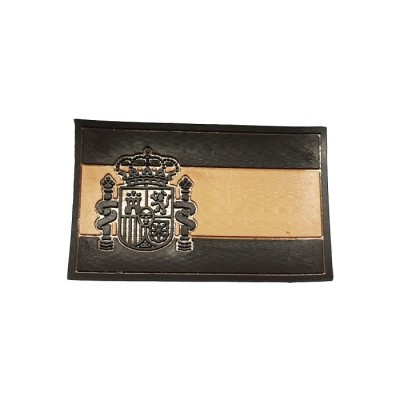 PARCHE BANDERA DE ESPAÑA 7X5 CMS (MARRON)