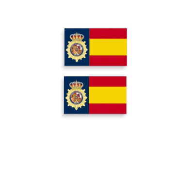 PEGATINA SILICONADA BANDERA ESPAÑA / P.NACIONAL MEDIANA 2 UNIDADES