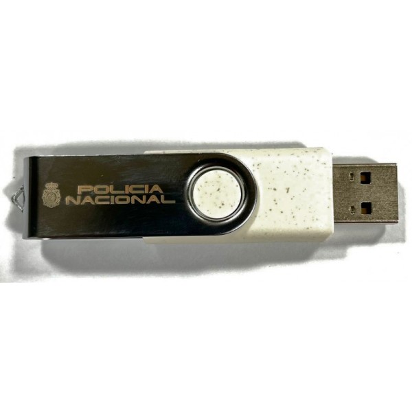 USB PENDRIVE ESCUDO POLICIA NACIONAL 16 GB MARMOLEADO