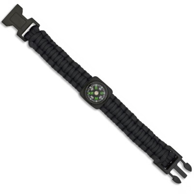 PULSERA PARACORD NEGRO CON...