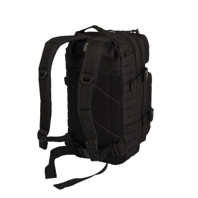 MOCHILA ASSAULT 51X29X28, 36 LITROS, SISTEMA LASER CUT, CON VELCRO, ACOLCHADA NEGRA