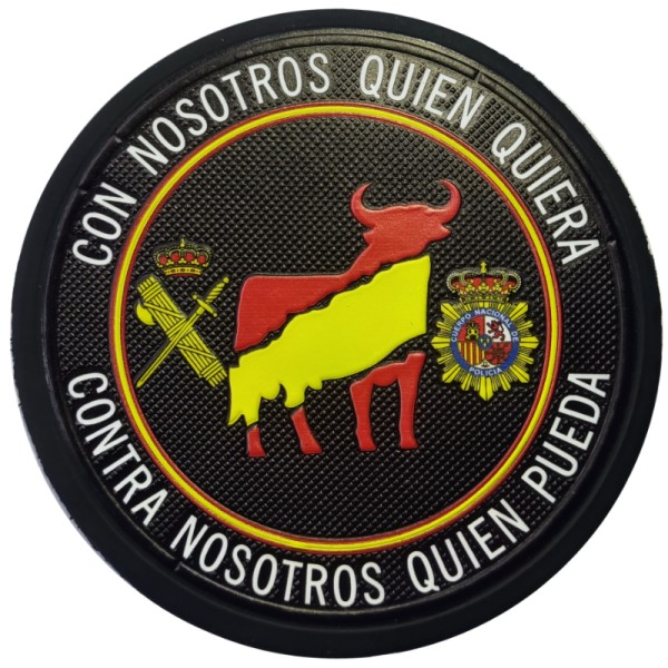 PARCHE PVC RELIEVE POLICIA NACIONAL / GUARDIA CIVIL "CON NOSOTROS QUIEN..."