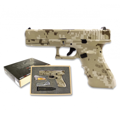 PISTOLA AIRSOFT NUPROL REPLICA GLOCK 17 DIGITAL DESERT