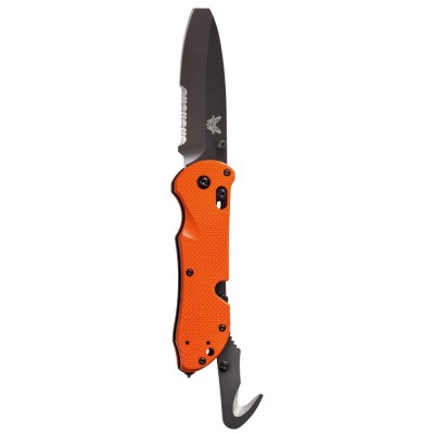NAVAJA BEVEL NEGRO SERRADA Y REVESTIDA EN NEGRO CLASE BLACK (GANCHO Y ROMPE CRISTAL)