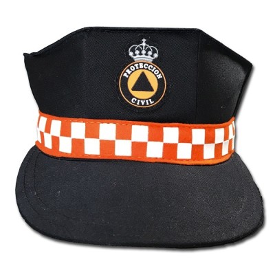 GORRA CON DAMERO NARANJA PROTECCION CIVIL
