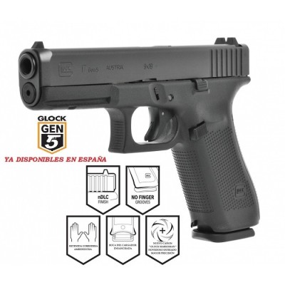 PISTOLA GLOCK 17 GEN. 5 CALIBRE 9 MM PB