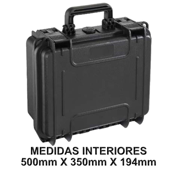 MALETIN DUTY IMPERMEABLE (500x350x194 mm) CON PRESURIZACION INT FOAM MOD.TS500S NEGRO