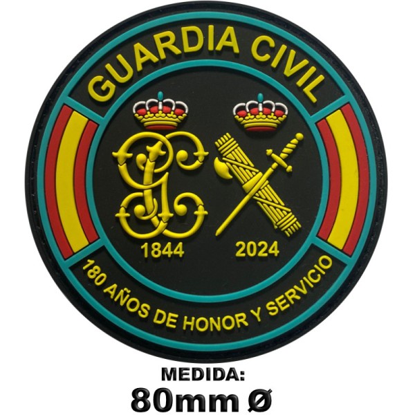 PARCHE GOMA 180 ANIVERSARIO GUARDIA CIVIL (180 AÑOS DE HONOR Y SERVICIO)