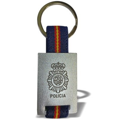 LLAVERO ACERO MATE POLICIA...