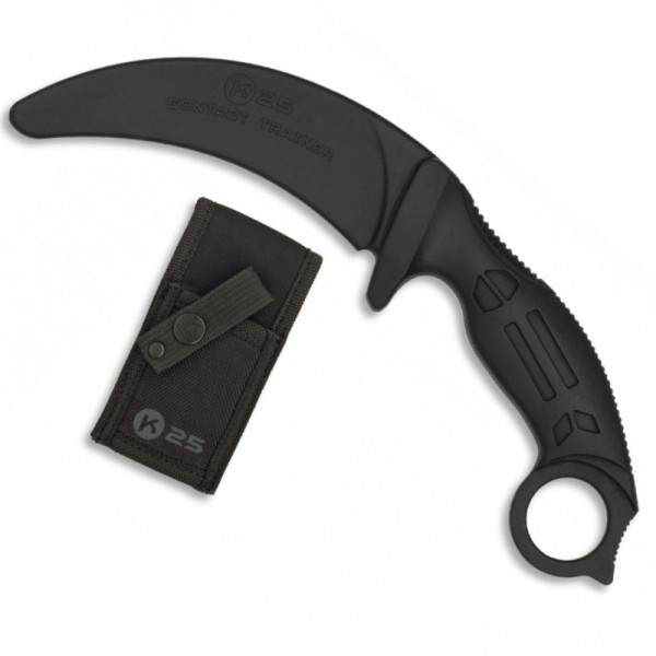 CUCHILLO KARAMBIT ENTRENAMIENTO K25 NEGRO. H:10.6