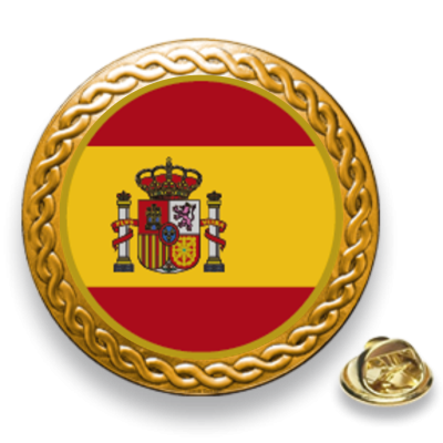 PIN COLOR ORO. BANDERA Y...