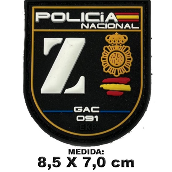 PARCHE GOMA DE BRAZO Z GAC POLICIA NACIONAL
