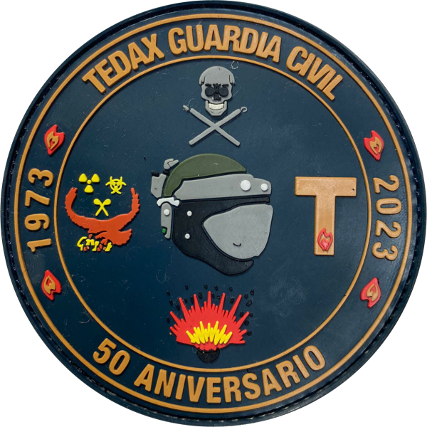 PARCHE BRAZO GOMA TEDAX GUARDIA CIVIL 50 ANIVERSARIO