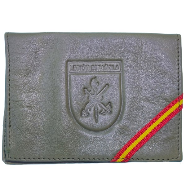 PORTATARJETAS PIEL VERDE LEGION ESPAÑOLA