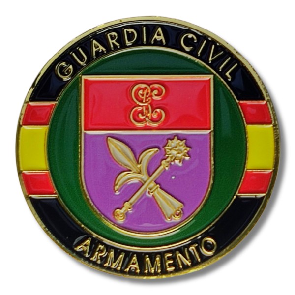 MONEDA DE COLECCION GUARDIA CIVIL DISTINTIVO ARMAMENTO