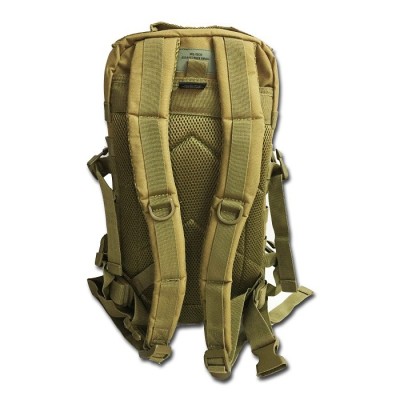 MOCHILA ASSAULT 42X20X25, 20 LITROS, SISTEMA MOLLE, CON VELCRO, ACOLCHADA NEGRO