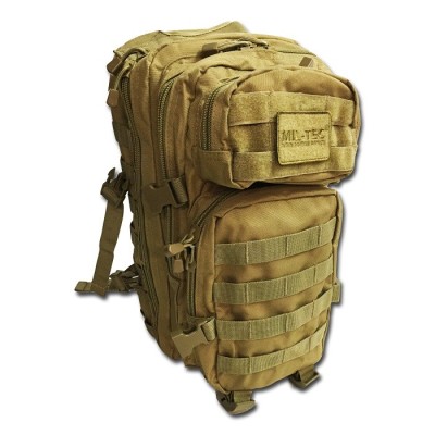 MOCHILA ASSAULT 42X20X25, 20 LITROS, SISTEMA MOLLE, CON VELCRO, ACOLCHADA NEGRO