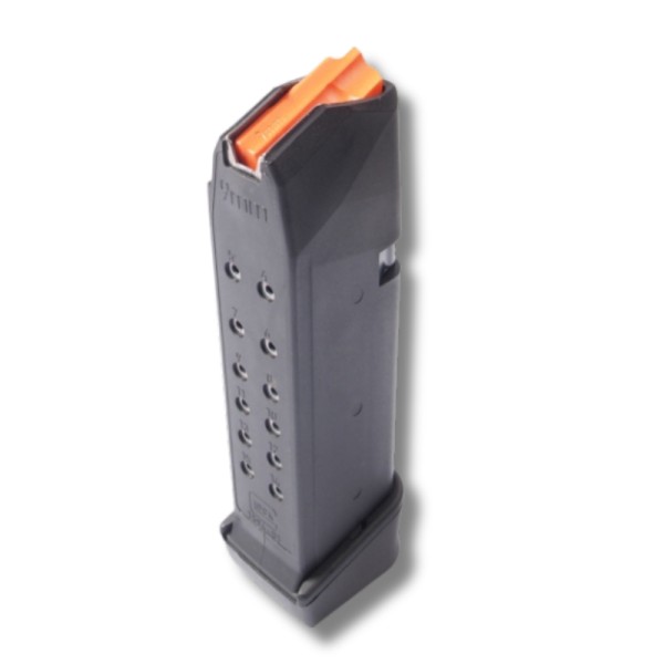 CARGADOR GLOCK 17 / 45 19 RD (17+2) CAL. 9X19 CON ELEVADOR NARANJA