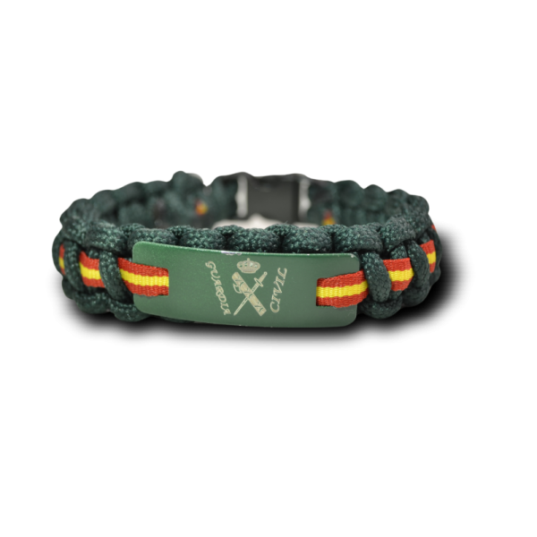 PULSERA PARACORD VERDE GUARDIA CIVIL