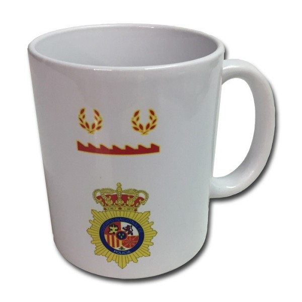 TAZA ESCUDO POLICIA NACIONAL - INSPECTOR ALUMNO EN PRACTICAS