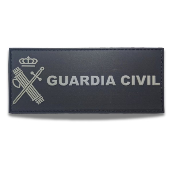 PARCHE / GALLETA PECHO GUARDIA CIVIL EN GOMA NEGRO/ GRIS (BAJA VISIBILIDAD)