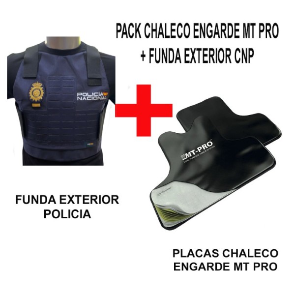 LOTE / PACK CHALECO ENGARDE MT PRO GEN7 + FUNDA EXTERIOR DE POLICIA NACIONAL