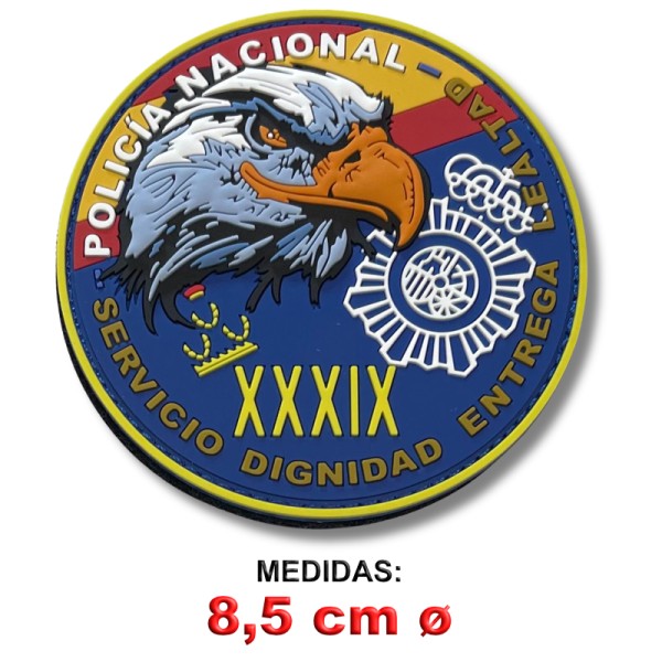 PARCHE DE GOMA DE LA PROMOCION XXXIX (39) DE LA ESCALA EJECUTIVA DE POLICIA NACIONAL