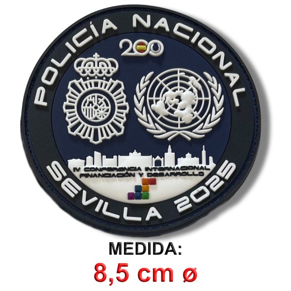 PARCHE GOMA POLICIA NACIONAL IV CONFERENCIA INTERNACIONAL DE FINANCIACION Y DESARROLLO