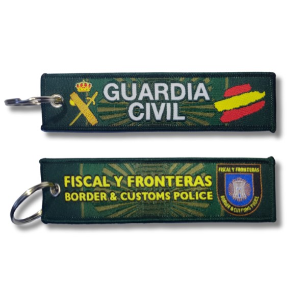 LLAVERO MICRO BORDADO FISCAL Y FRONTERAS DE GUARDIA CIVIL