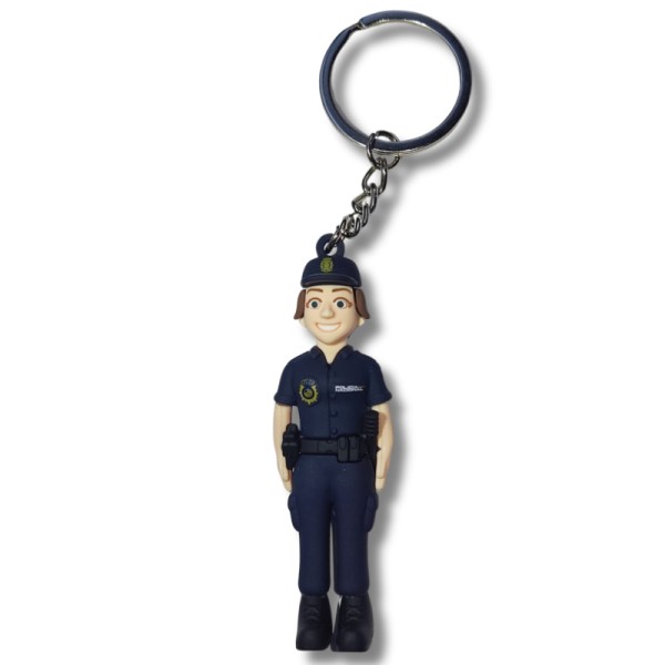 LLAVERO GOMA FIGURA ALUMNA POLICIA NACIONAL (CHICA)