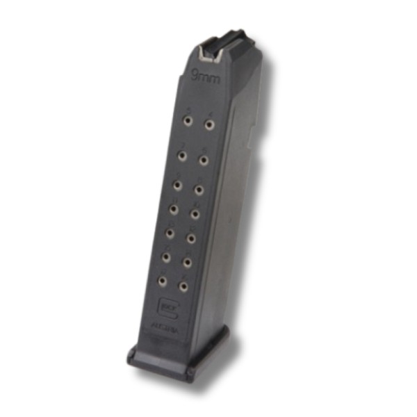 CARGADOR GLOCK 17 / 45 CAL. 9x19 (17T) ELEVADOR NEGRO