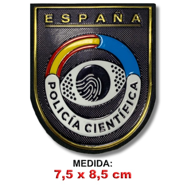 PARCHE OFICIAL EFECTO METÁLICO POLICÍA CIENTÍFICA ESPAÑA