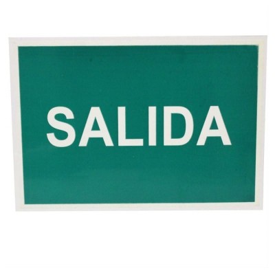 CARTEL DE SEÑALIZACIÓN DE SALIDA DE 30X21CM