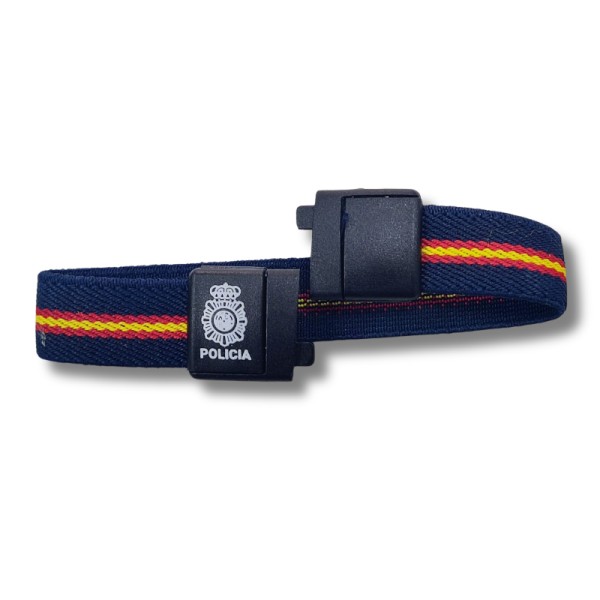 PULSERA ELASTICA AJUSTABLE POLICIA NACIONAL / BANDERA ESPAÑA