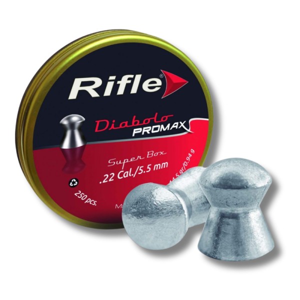 BALINES RIFLE SERIE DIABOLO PROMAX .22 CAL./5,5 MM (250 UDS)