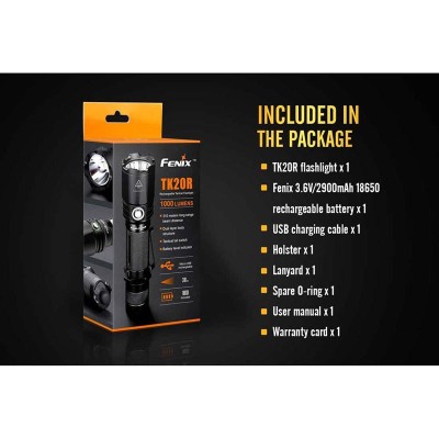 LINTERNA FÉNIX TK20R 1000 LUMENS Y 5 MODOS
