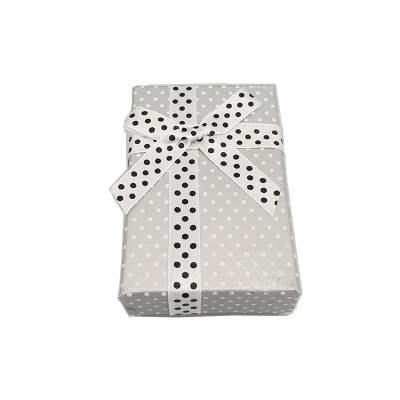 ESTUCHE GRIS CON LAZO 8 X 5,5 X 2,5 CM