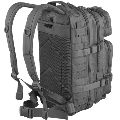 MOCHILA ASSAULT 42X20X25, 20 LITROS, SISTEMA LASER CUT, CON VELCRO, ACOLCHADA GRIS