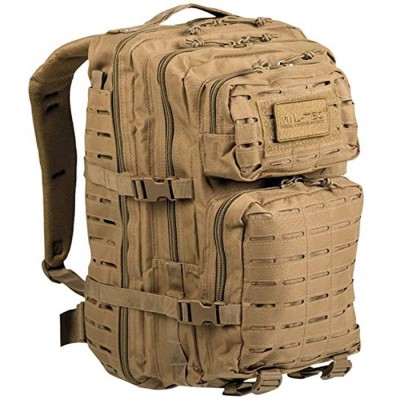 MOCHILA ASSAULT 51X29X28, 36 LITROS, SISTEMA LASER CUT, CON VELCRO, ACOLCHADA ARIDO