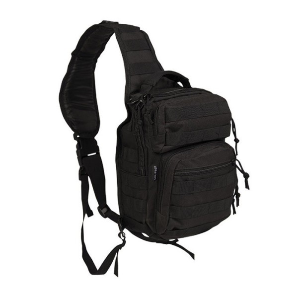 BANDOLERA MOCHILA 10 LITROS ASSAULT TACTICAL 1 ASA NEGRO