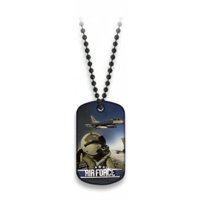 PLACA CON CADENA DE BOLAS AIR FORCE