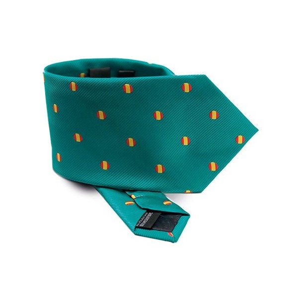 CORBATA MICROFIBRA SPAIN FLAG VERDE