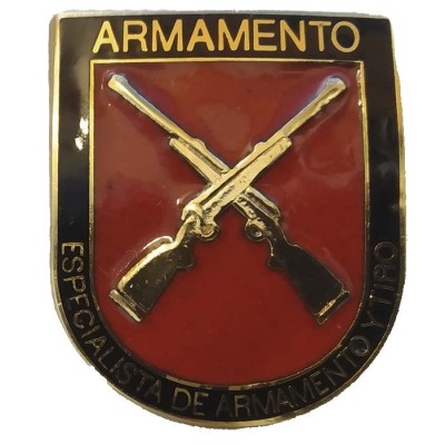 DISTINTIVO FUNCION METALICO ESPECIALISTA DE ARMAMENTO Y TIRO POLICIA NACIONAL