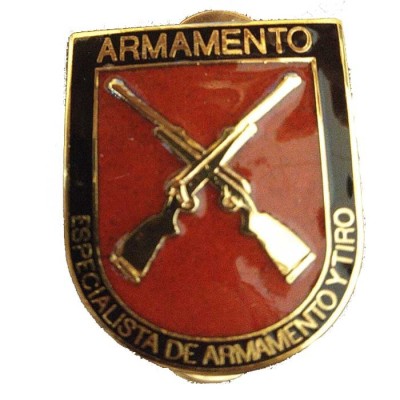 DISTINTIVO FUNCION METALICO ESPECIALISTA DE ARMAMENTO Y TIRO POLICIA NACIONAL