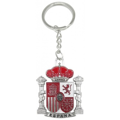LLAVERO ESCUDO ESPAÑA PLATA